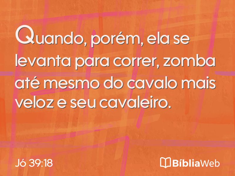 Jó 39:18 em imagem para compartilhar