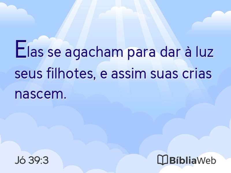 Jó 39:3 em imagem para compartilhar