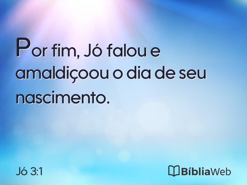 Jó 3:1 em imagem para compartilhar