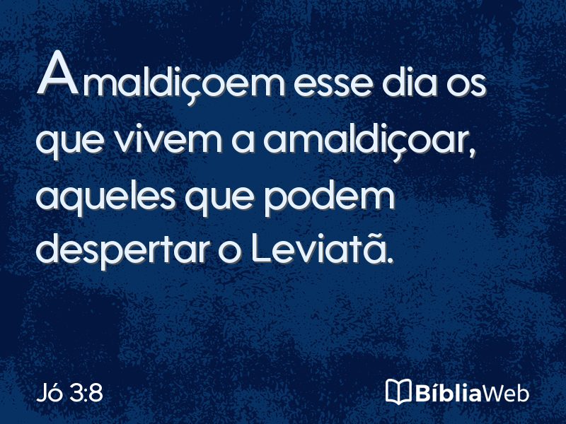 Jó 3:8 em imagem para compartilhar