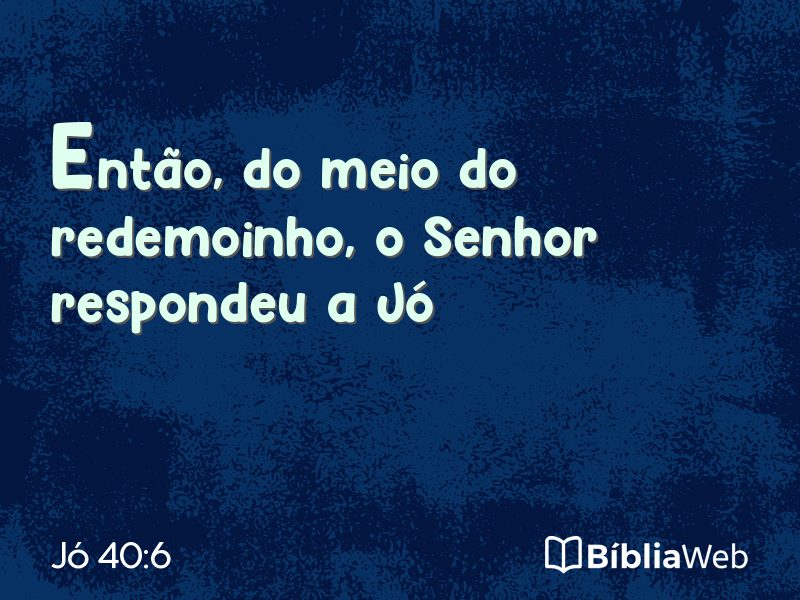 Jó 40:6 em imagem para compartilhar