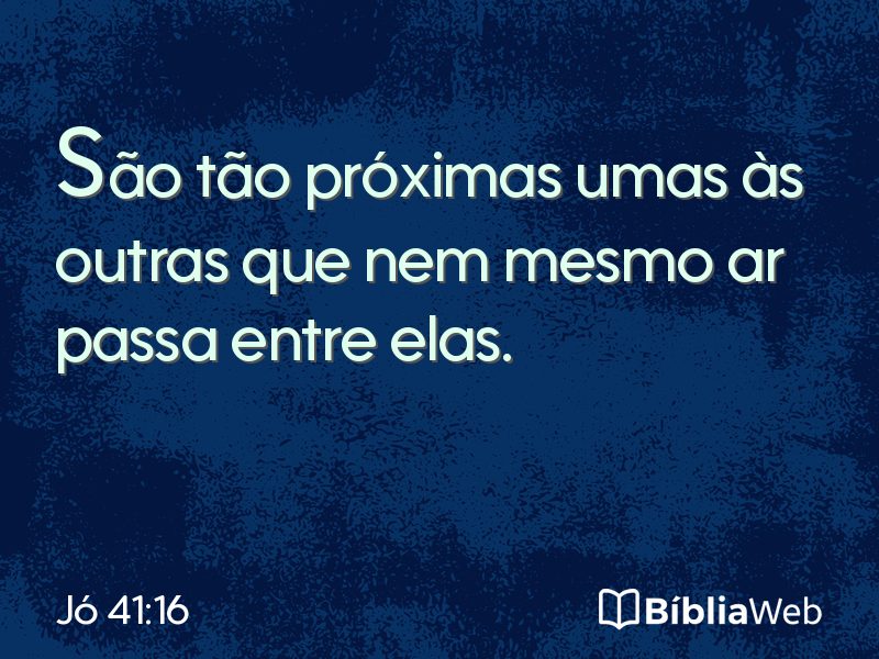 Jó 41:16 em imagem para compartilhar