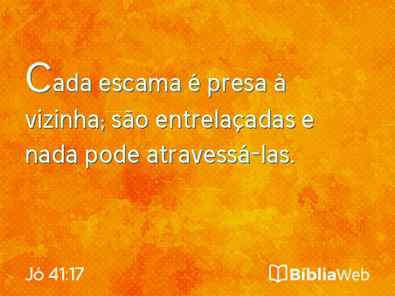 Jó 41:17 em imagem para compartilhar