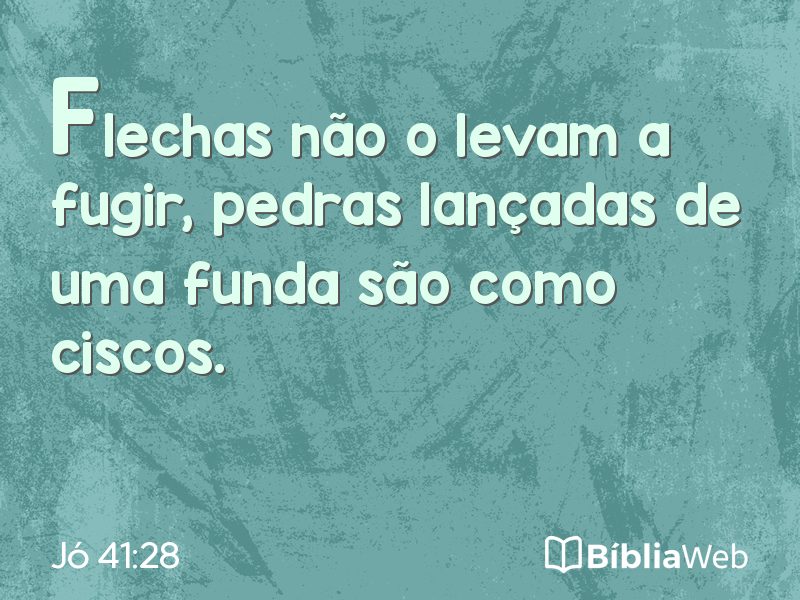 Jó 41:28 em imagem para compartilhar