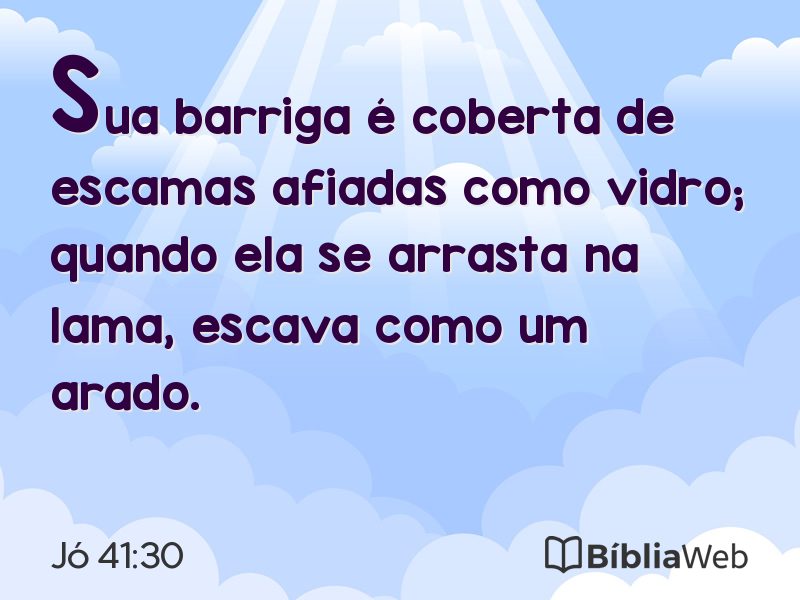 Jó 41:30 em imagem para compartilhar