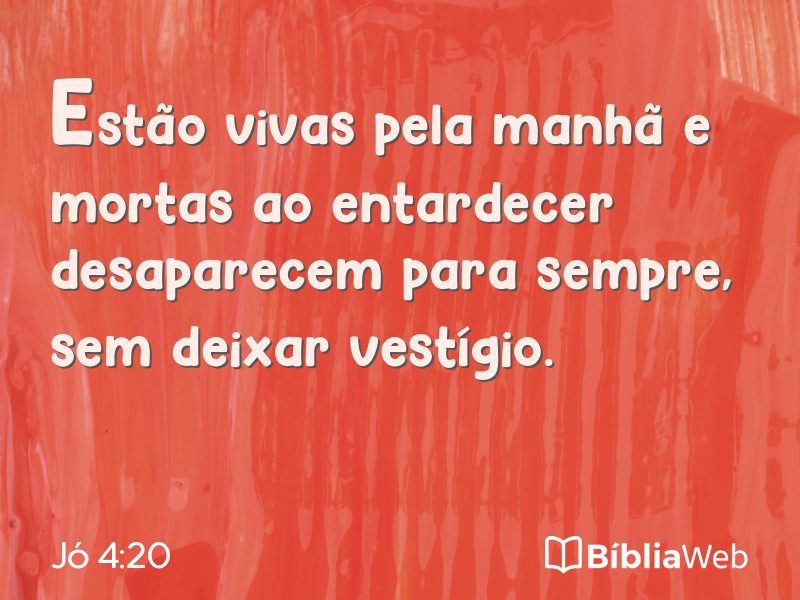 Jó 4:20 em imagem para compartilhar