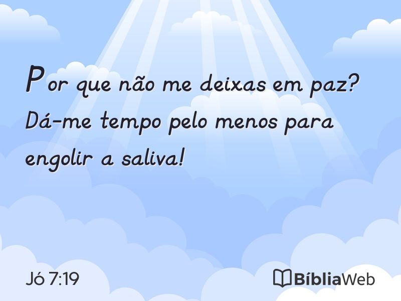 Jó 7:19 em imagem para compartilhar