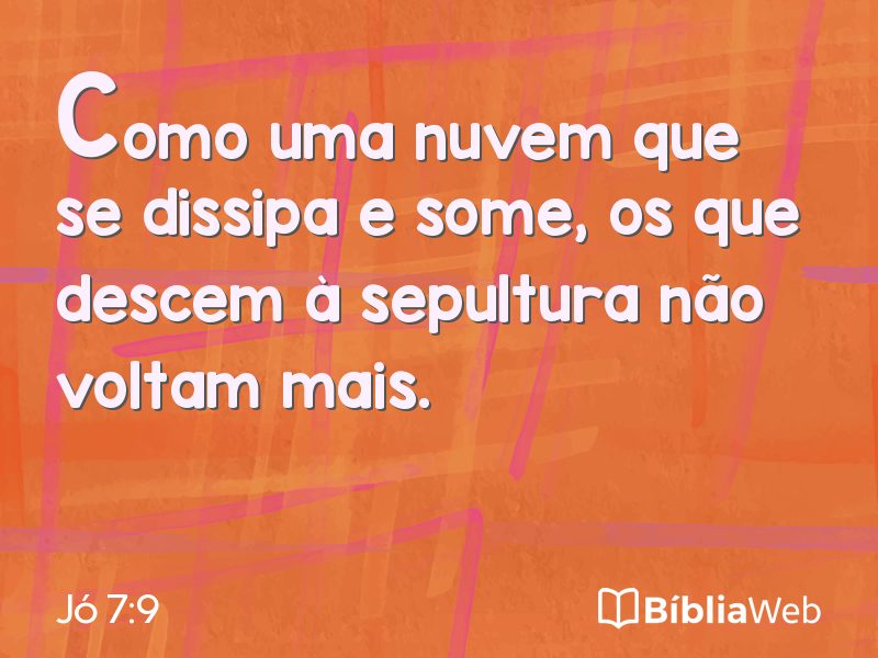 Jó 7:9 em imagem para compartilhar