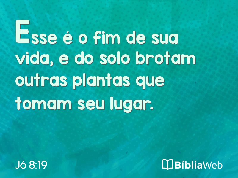 Jó 8:19 em imagem para compartilhar
