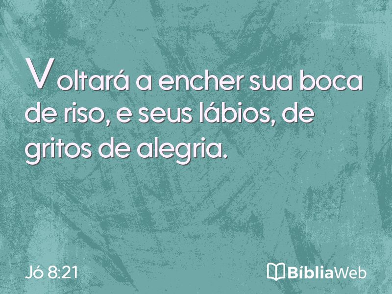 Jó 8:21 em imagem para compartilhar