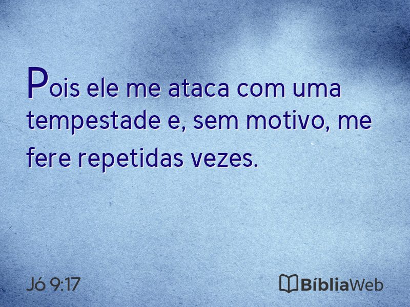 Jó 9:17 em imagem para compartilhar