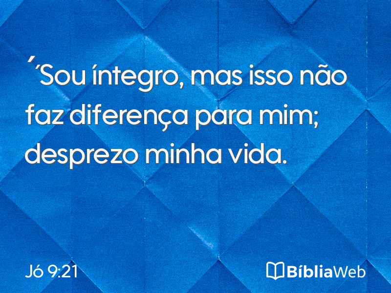 Jó 9:21 em imagem para compartilhar