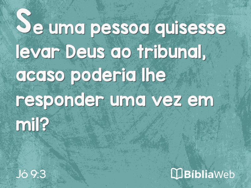 Jó 9:3 em imagem para compartilhar