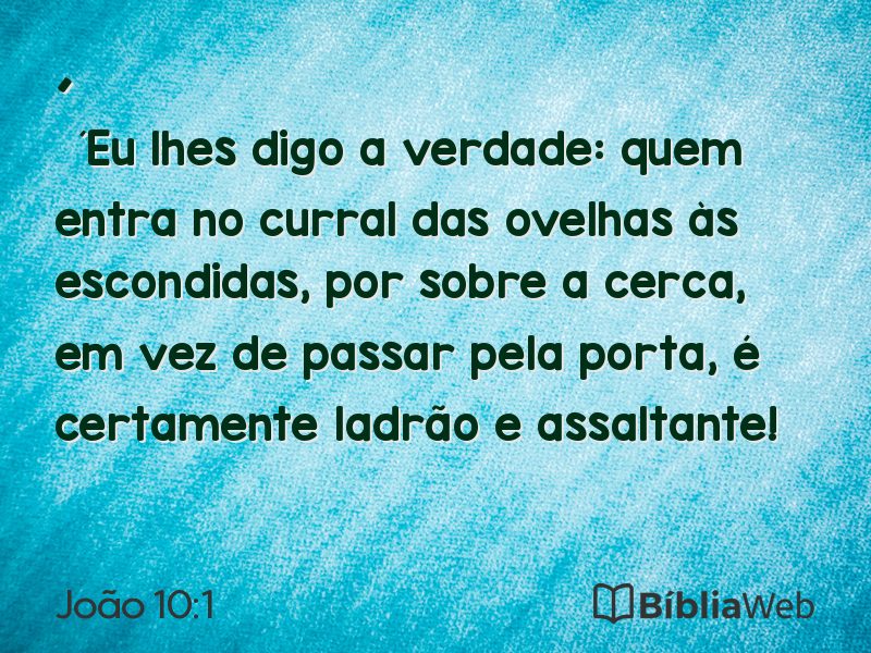 João 10:1 em imagem para compartilhar