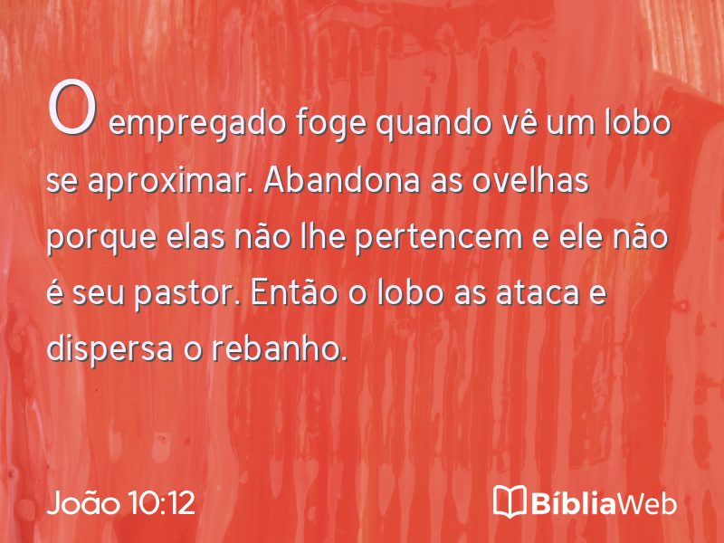 João 10:12 em imagem para compartilhar