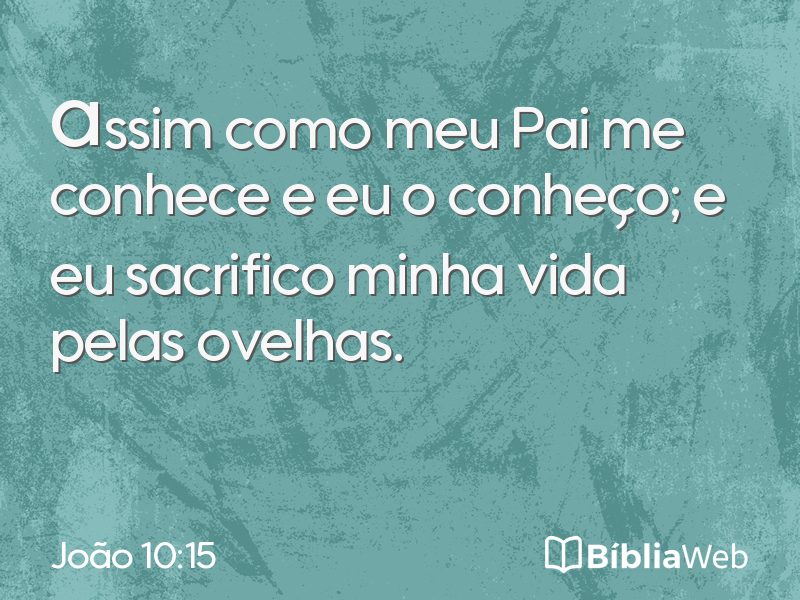João 10:15 em imagem para compartilhar