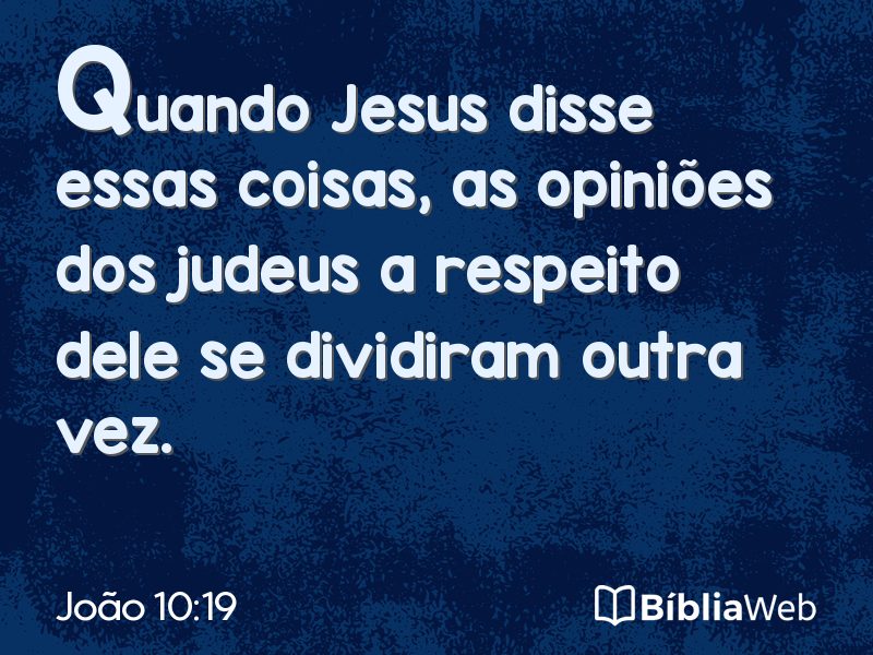 João 10:19 em imagem para compartilhar