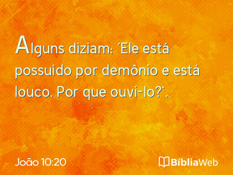João 10:20 em imagem para compartilhar