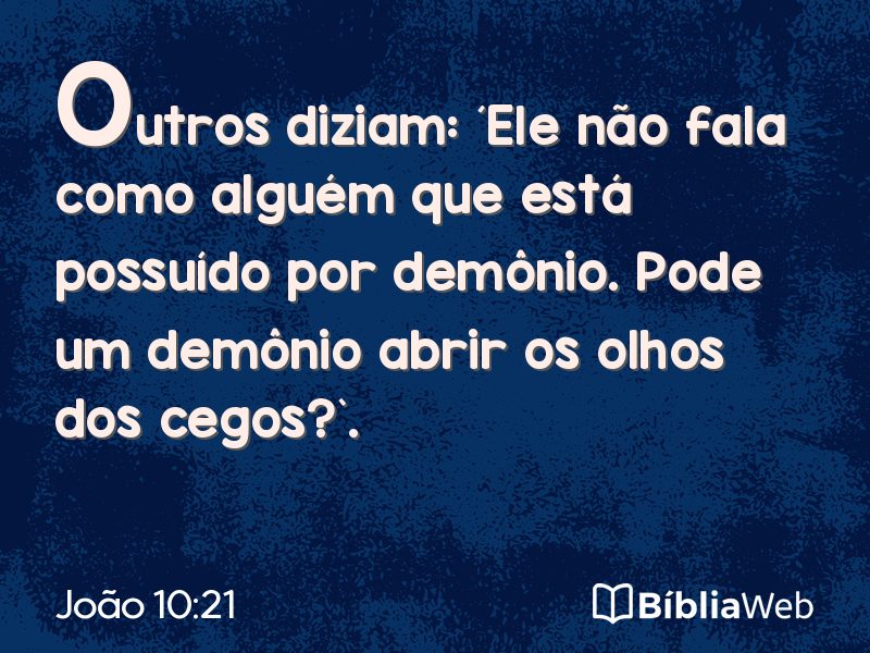 João 10:21 em imagem para compartilhar