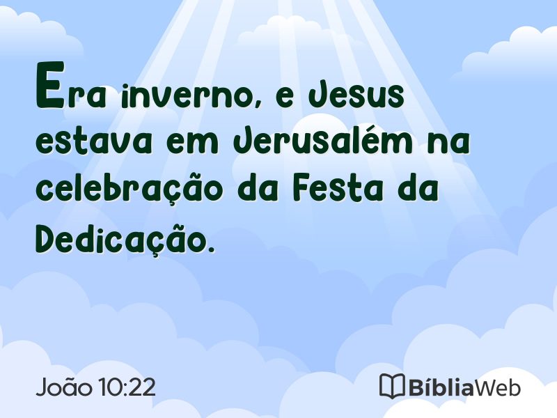 João 10:22 em imagem para compartilhar