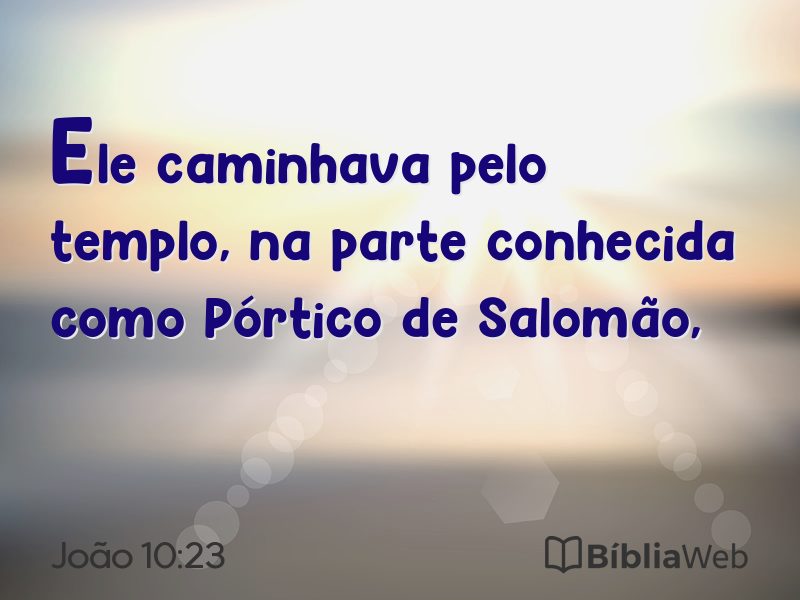 João 10:23 em imagem para compartilhar