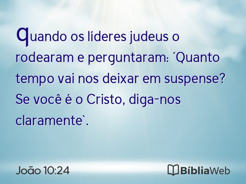 João 10:24 em imagem para compartilhar
