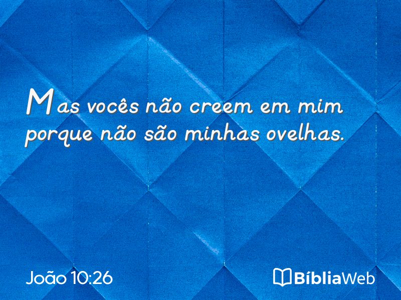 João 10:26 em imagem para compartilhar