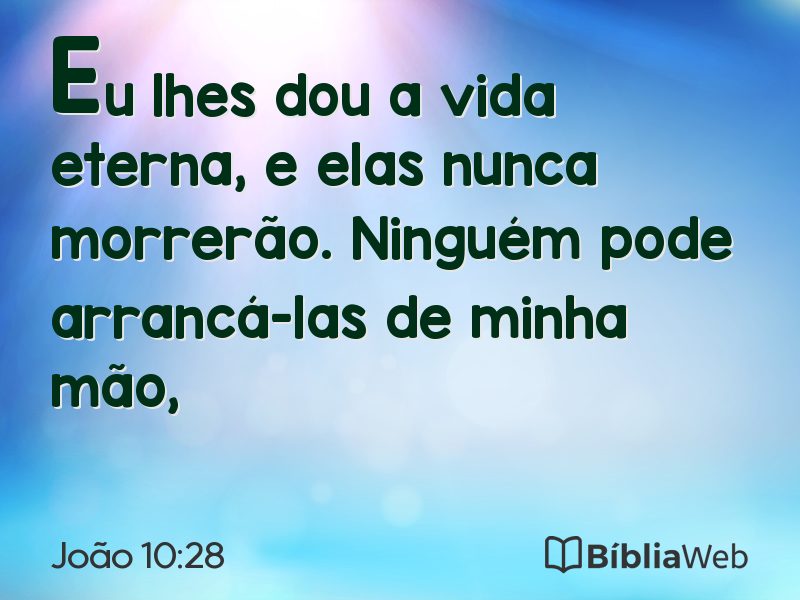 João 10:28 em imagem para compartilhar