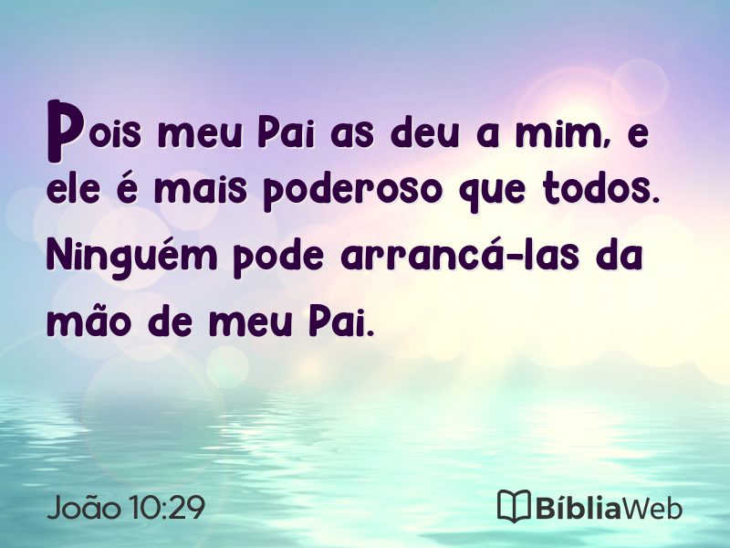 João 10:29 em imagem para compartilhar