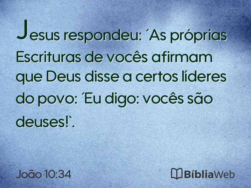 João 10:34 em imagem para compartilhar