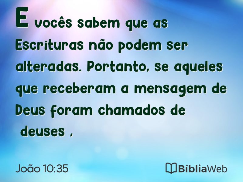 João 10:35 em imagem para compartilhar