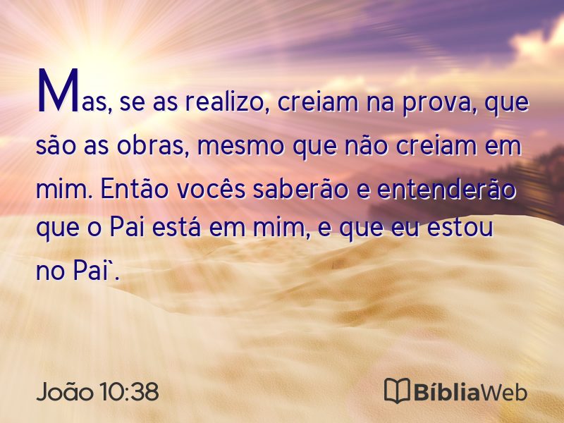 João 10:38 em imagem para compartilhar