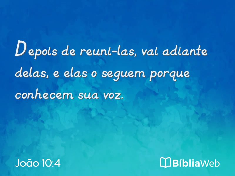 João 10:4 em imagem para compartilhar
