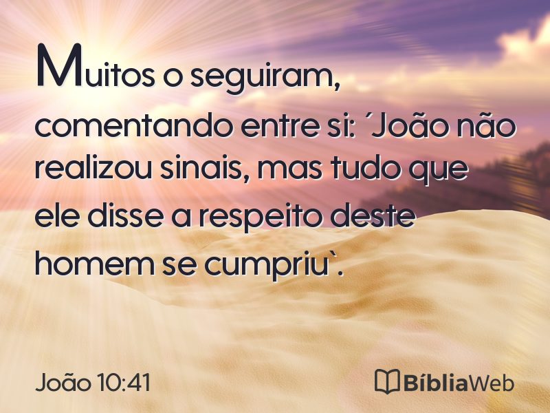 João 10:41 em imagem para compartilhar