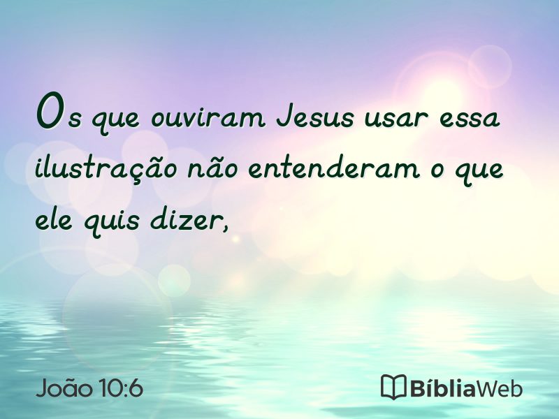João 10:6 em imagem para compartilhar