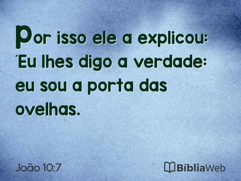 João 10:7 em imagem para compartilhar