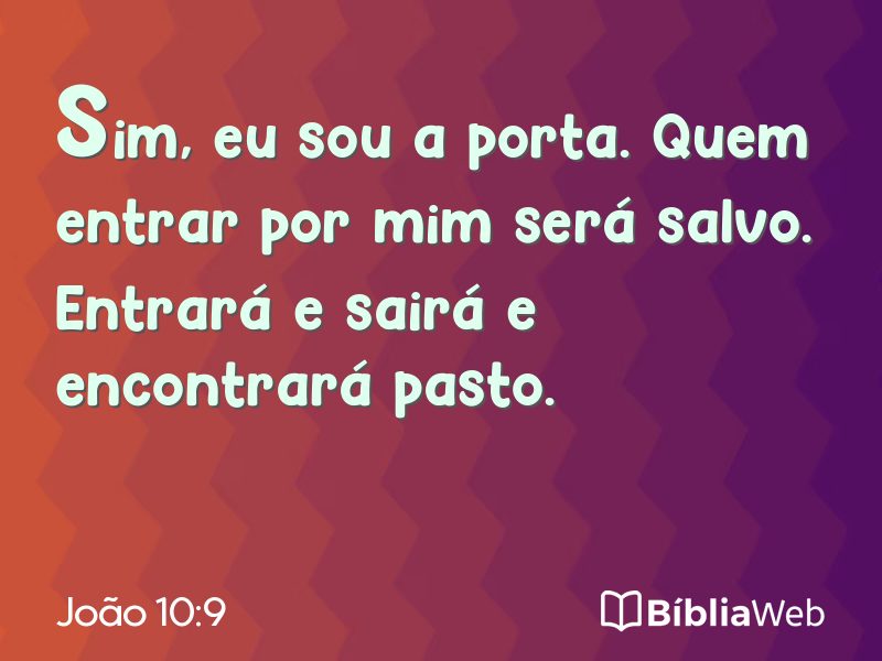 João 10:9 em imagem para compartilhar
