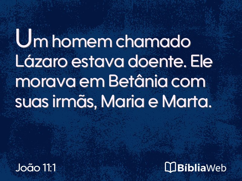 João 11:1 em imagem para compartilhar