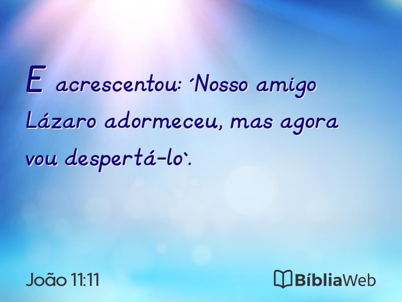 João 11:11 em imagem para compartilhar