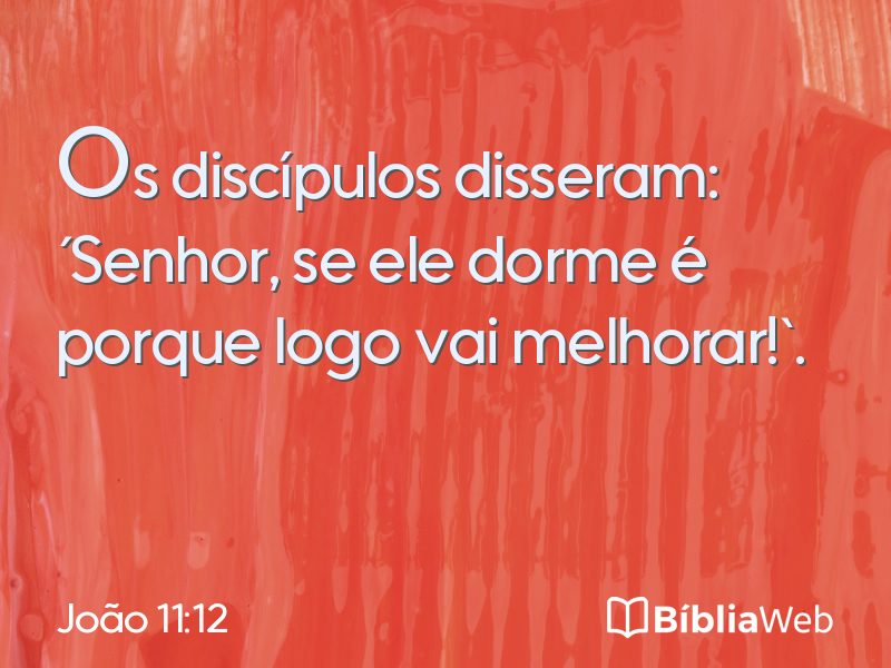 João 11:12 em imagem para compartilhar