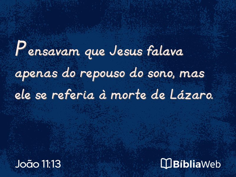 João 11:13 em imagem para compartilhar