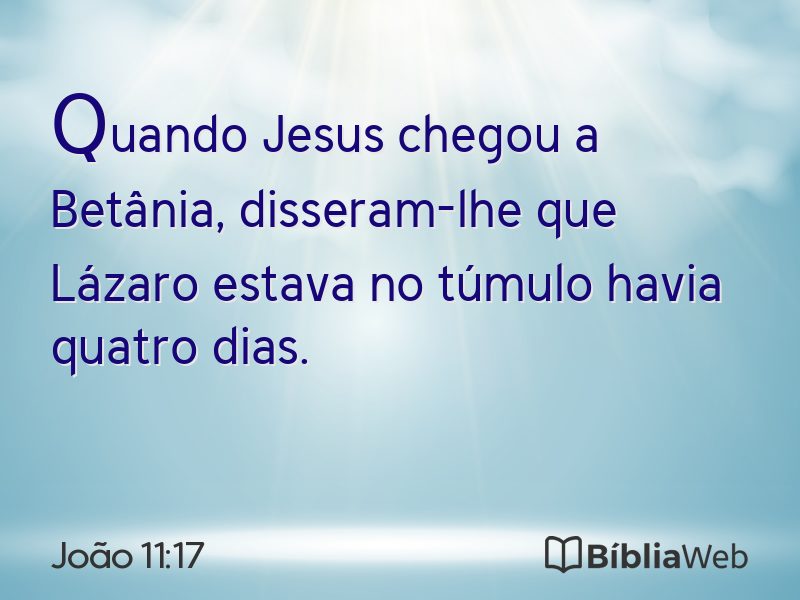 João 11:17 em imagem para compartilhar
