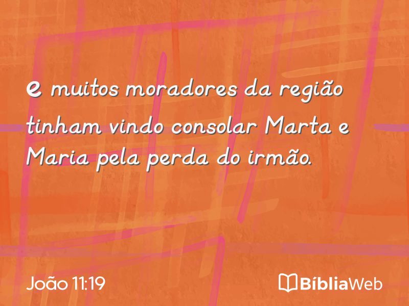 João 11:19 em imagem para compartilhar