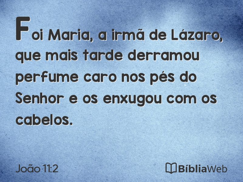 João 11:2 em imagem para compartilhar