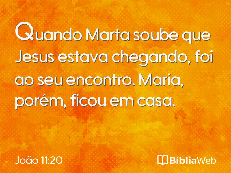 João 11:20 em imagem para compartilhar
