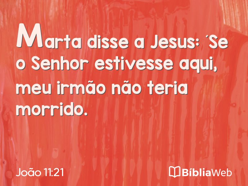 João 11:21 em imagem para compartilhar