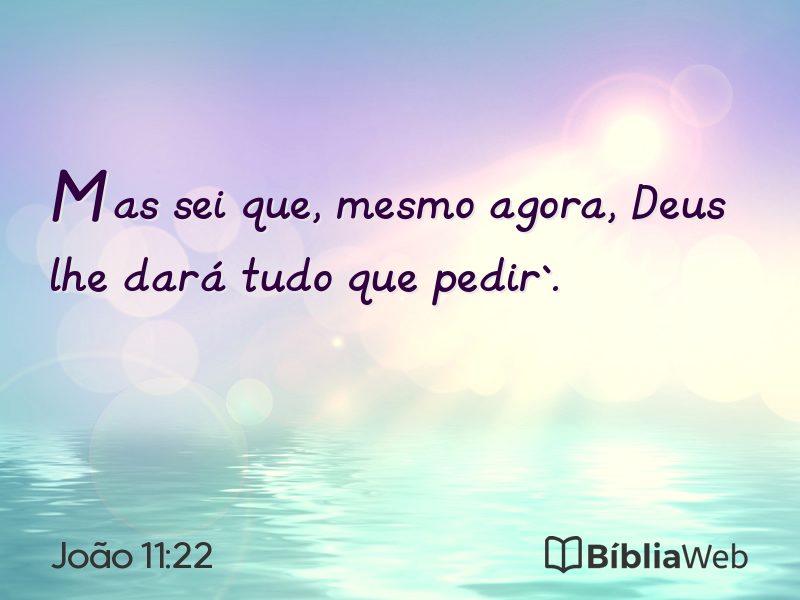 João 11:22 em imagem para compartilhar