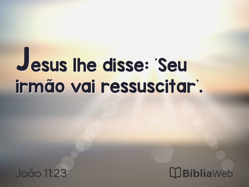 João 11:23 em imagem para compartilhar
