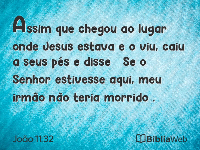 João 11:32 em imagem para compartilhar