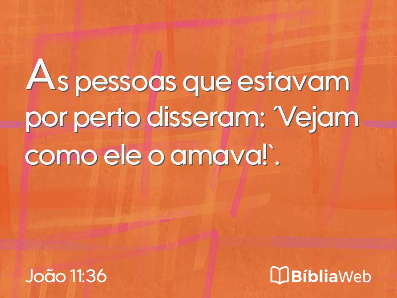 João 11:36 em imagem para compartilhar